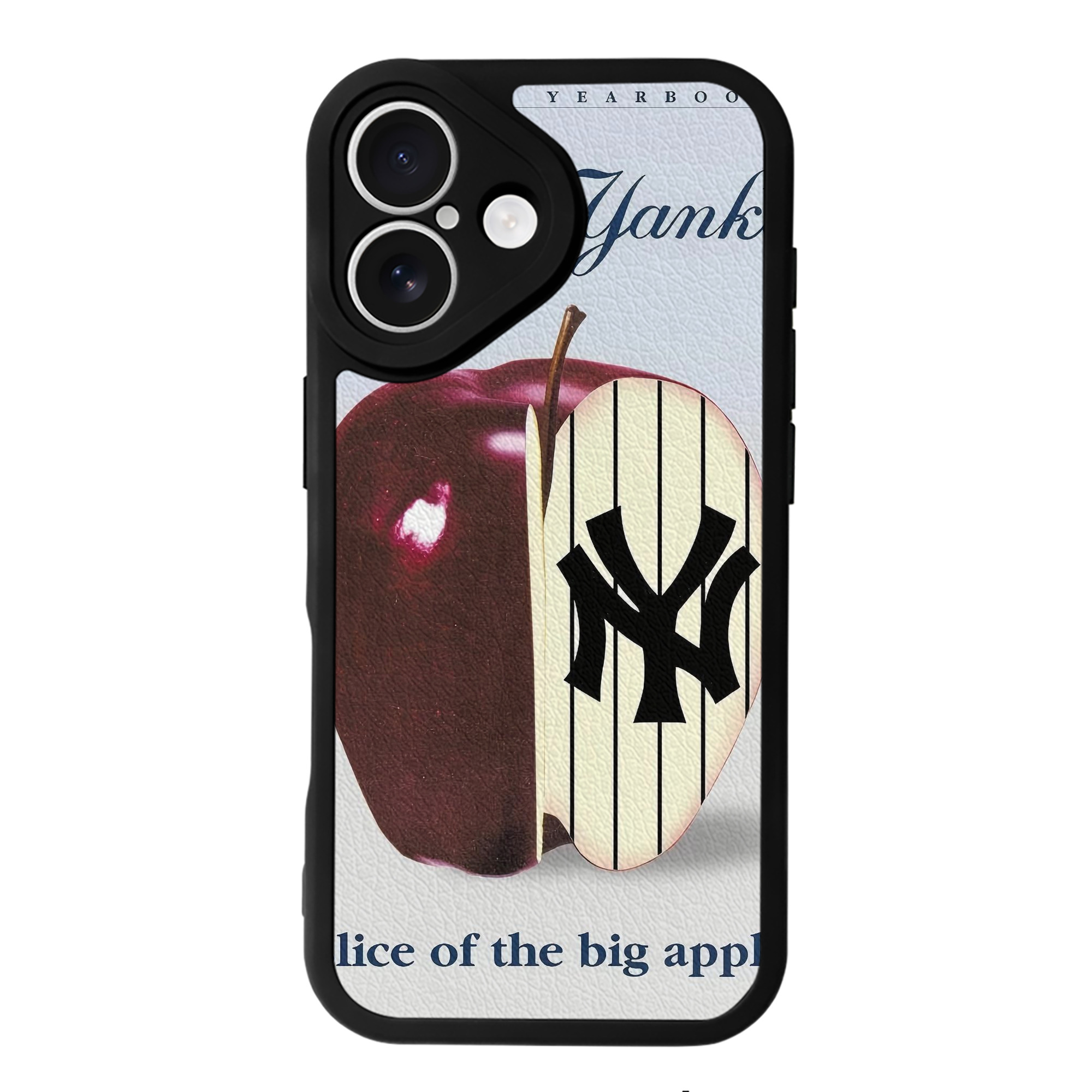 New York Yankees 202 IPhone 16 Silicone Leather Case – UV Print, Lambskin Texture – Perfect Fit, Wireless Charging Compatible, Scratch Resistant, Precise Cutouts – Stylish Protection For IPhone 16